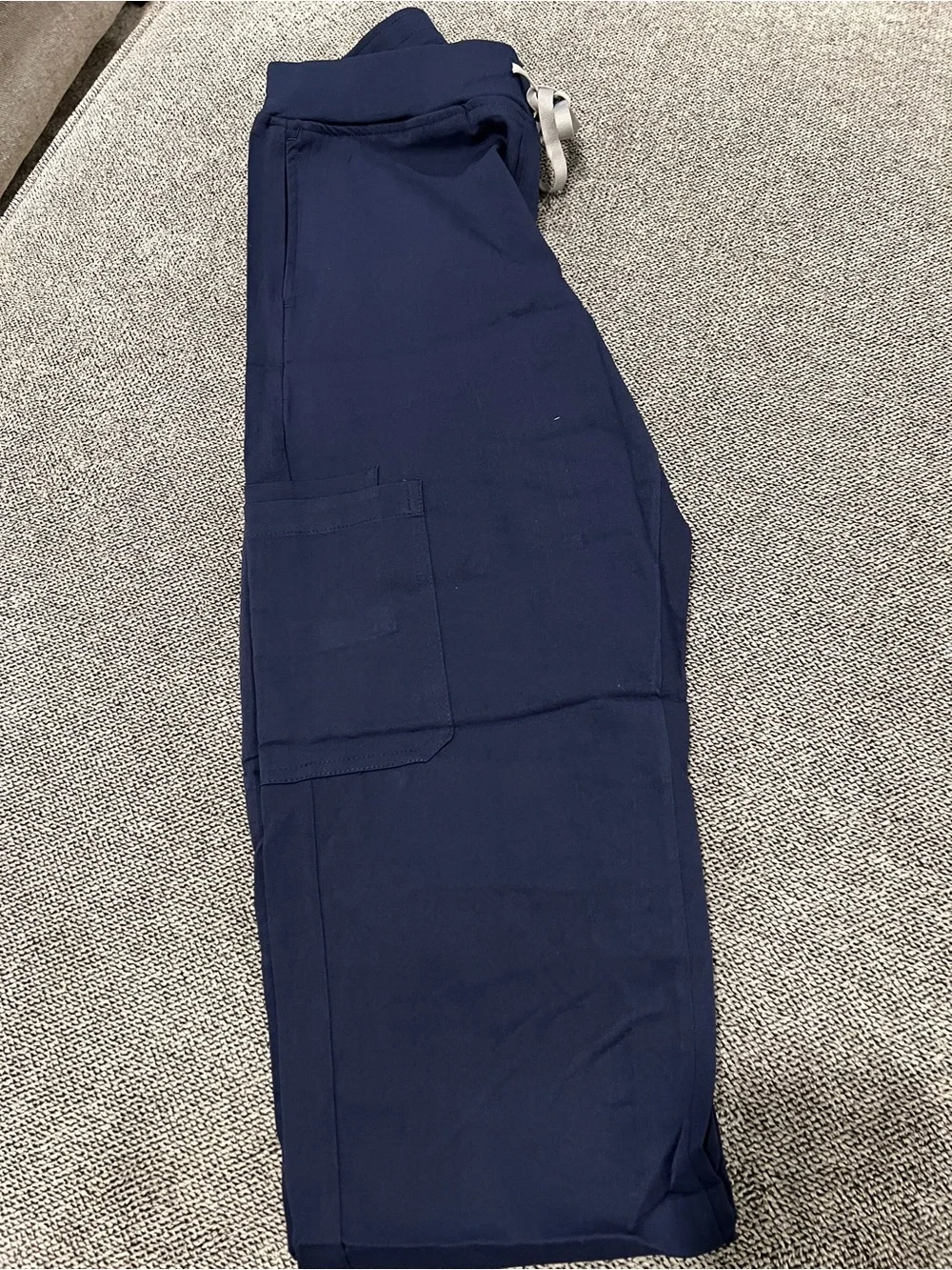 Women’s Navy Drawstring Pants & Tunic Scrub Set